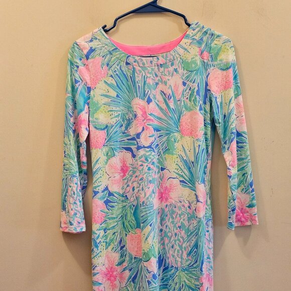 Women's Lilly Pulitzer Charley Dress SWIZZLE IN Pastels Tropical Size Small‎ - Picture 1 of 8
